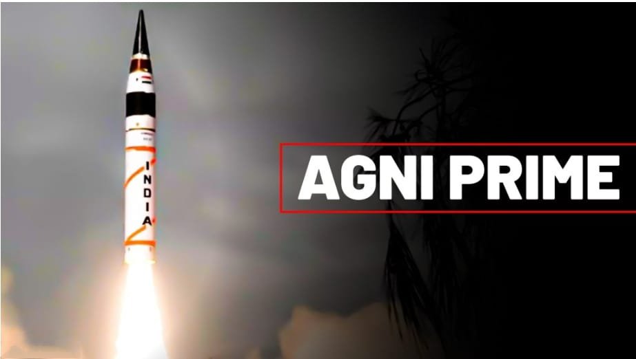 India tested Agni-Prime missile