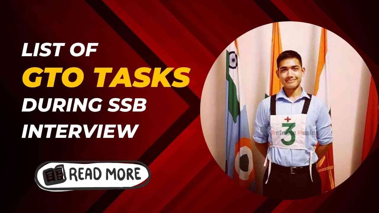 List of GTO Tasks in SSB